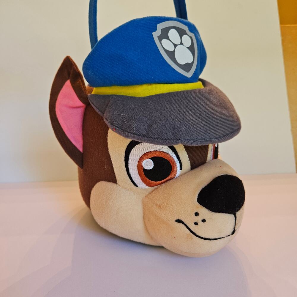 Paw Patrol Chase Plush Halloween Trick or Treat Candy Bucket